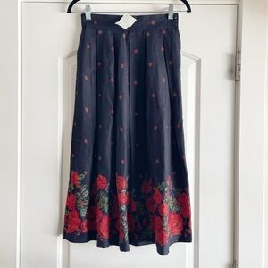 Vintage Jones New York Floral Pleated Midi Skirt - 4